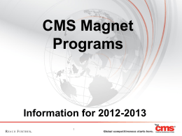 Magnet Programs Presentation for 2012-2013
