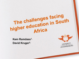 The challenges facing education in South Africa