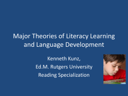 Major Theories of Literacy Learning and Language …