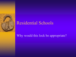 Residential Schools - HRSBSTAFF Home Page