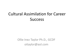 Cultural Assimilation for Career Success