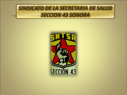 SINDICATO DE LA SECRETARIA DE SALUD SECCION 43 …
