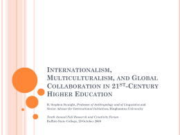 Global Collaboration in the Service of International and