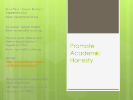 Promote Academic Honesty