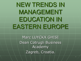 MANAGEMENT EDUCATION IN CROATIA