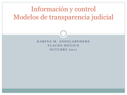 Procesos judiciales y modelos para transparencia y