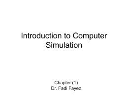 Computer Simulation - Philadelphia University