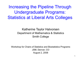 Increasing the Pipeline Through Undergraduate Programs