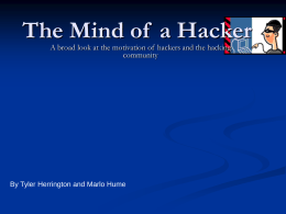 The Mind of a Hacker
