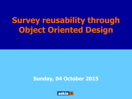 Survey reusability