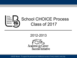 School Choice Process 2017