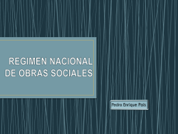 REGIMEN NACIONAL DE OBRAS SOCIALES