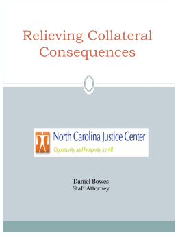 Collateral Consequences of Criminal Convictions