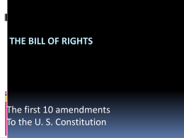 The Bill of Rights - Grosse Pointe Public School System