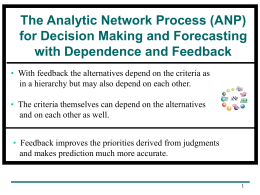 Analytic Network Process (ANP) slides