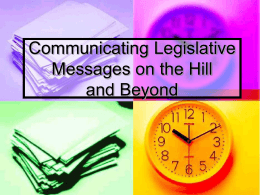 Communicating Legislative Messages