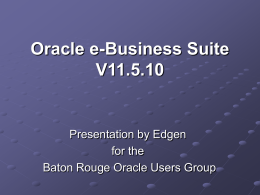 Oracle e-Business Suite V11.5.10