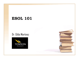 ESOL 101 - Towson University