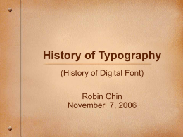 History of Typography - UCSB Computer Science …