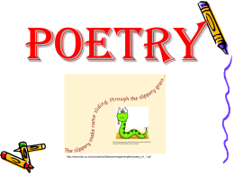 Poetry PowerPoint - School District of Bonduel