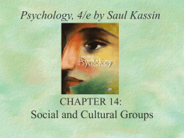 Social and Cultural Groups
