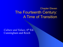Chapter Eleven The Fourteenth Century: A Time of …