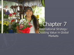 Chapter 7 International Strategy