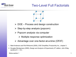 Two-Level Full Factorials