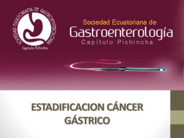 ESTADIFICACION CANCER GASTRICO