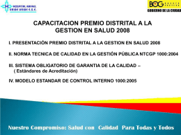 Diapositiva 1 - Hospital Rafael Uribe Uribe ESE