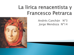La lirica renacentista y Francesco Petrarca