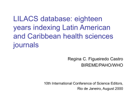 LILACS database: eighteen years indexing Latin American
