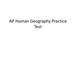 AP Human Geo Practice Test - Eagle Mountain