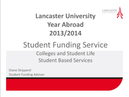 Lancaster University Year Abroad 2012 – 2013