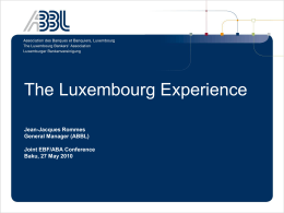 Future of the Luxembourg Financial Centre