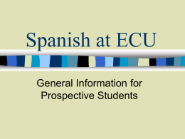 Spanish at ECU