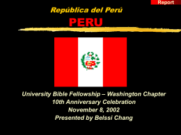 Peru - Washington University Bible Fellowship