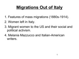 Migrations Out of Italy