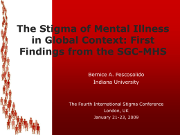 The Stigma of Mental Illness in Global Context: First
