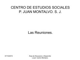 CENTRO DE ESTUDIOS SOCIALES P. JUAN MONTALVO. S.J.