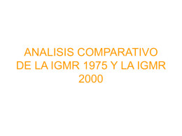 ANALISIS COMPARATIVO DE LA IGMR 1975 Y LA IGMR …