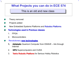What Projects you can do in ECE 574