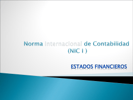 Norma Internacional de Contabilidad I (NIC I )