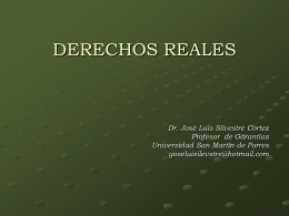 DERECHOS REALES - Facultad de Derecho