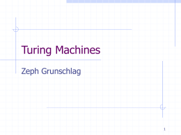 Turing Machines - Columbia University