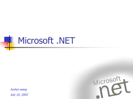 Microsoft .NET - Lamar University