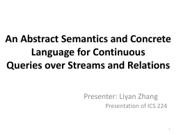An Abstract Semantics and Concrete Language for …