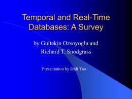 Temporal Data Models