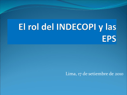 El rol del INDECOPI y las EPS