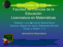 Universidad de Colima Facultad de Ciencias de la …